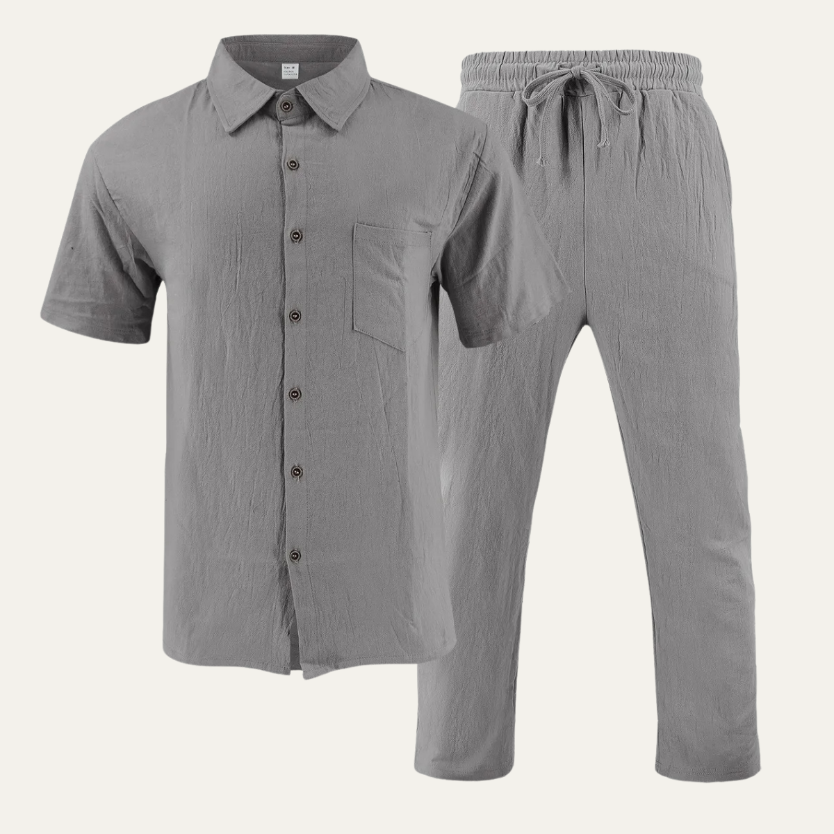 The Montmartre Men’s Casual Summer Linen Shirt & Trousers Set