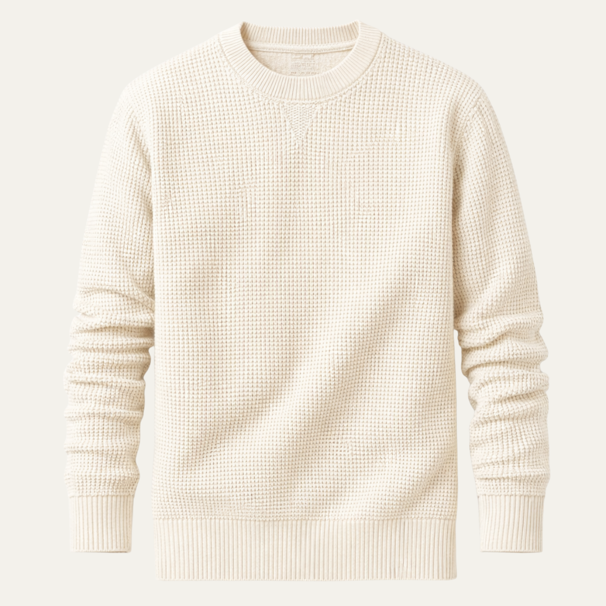 Men's Luxury Loose Fit Waffle Texture Jumper