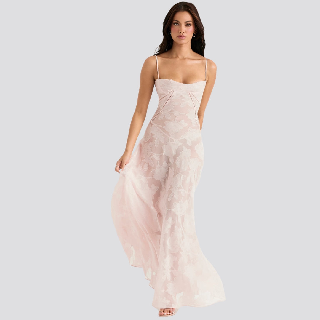 Women's Built Bodice Satin Gown