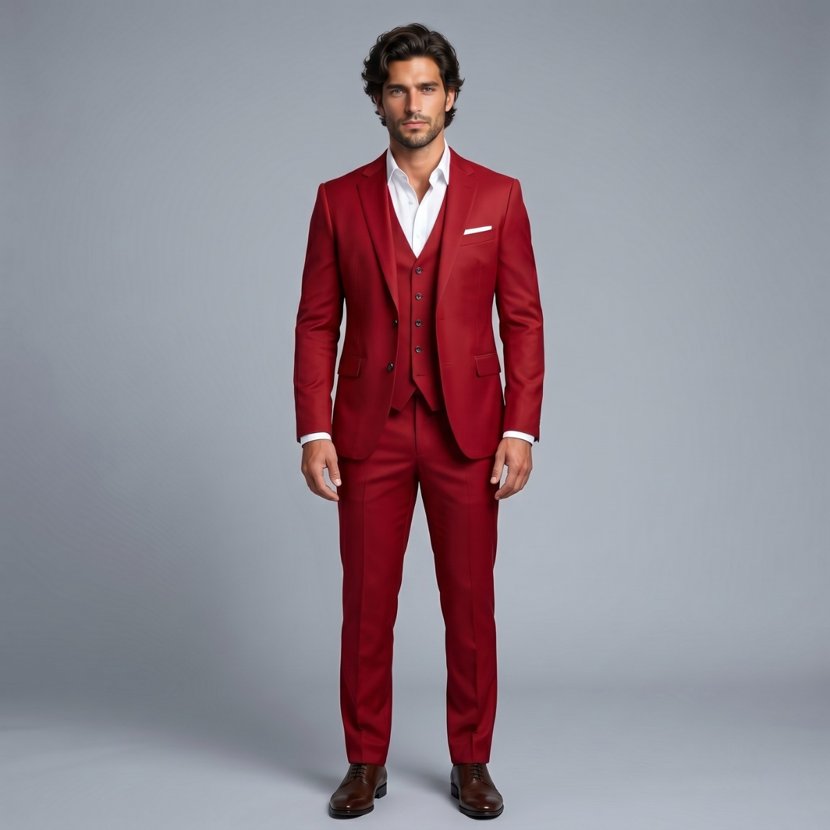 The Pozzuoli Men’s Luxury Suit Set – Blazer Waistcoat Trousers