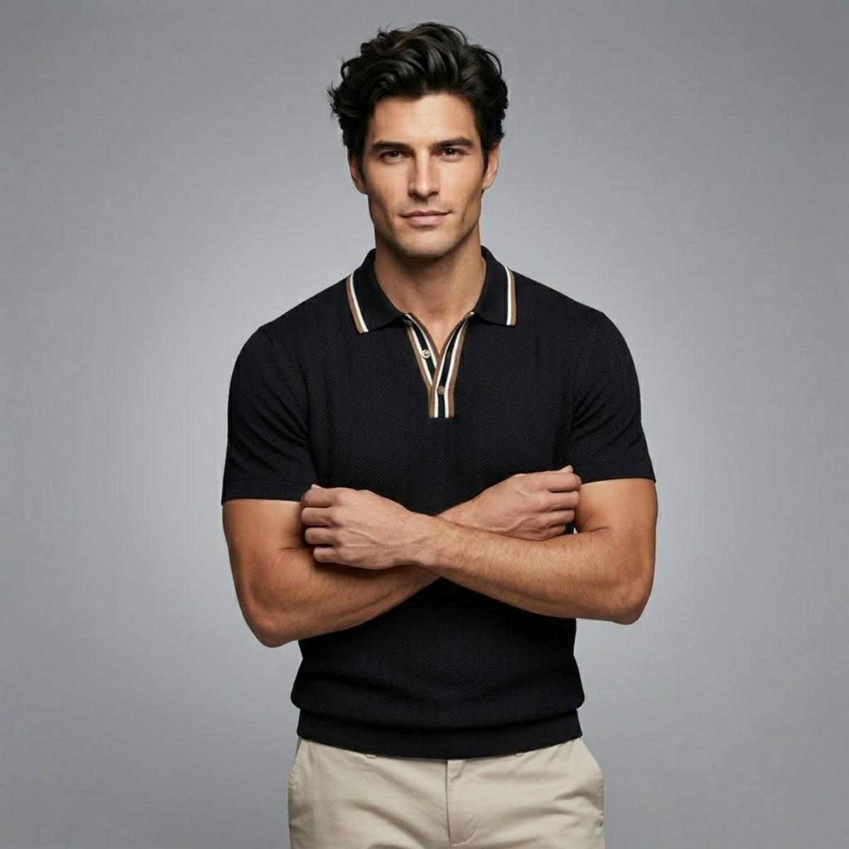 The Lorient Men’s Smart Casual Knitted Polo Shirt