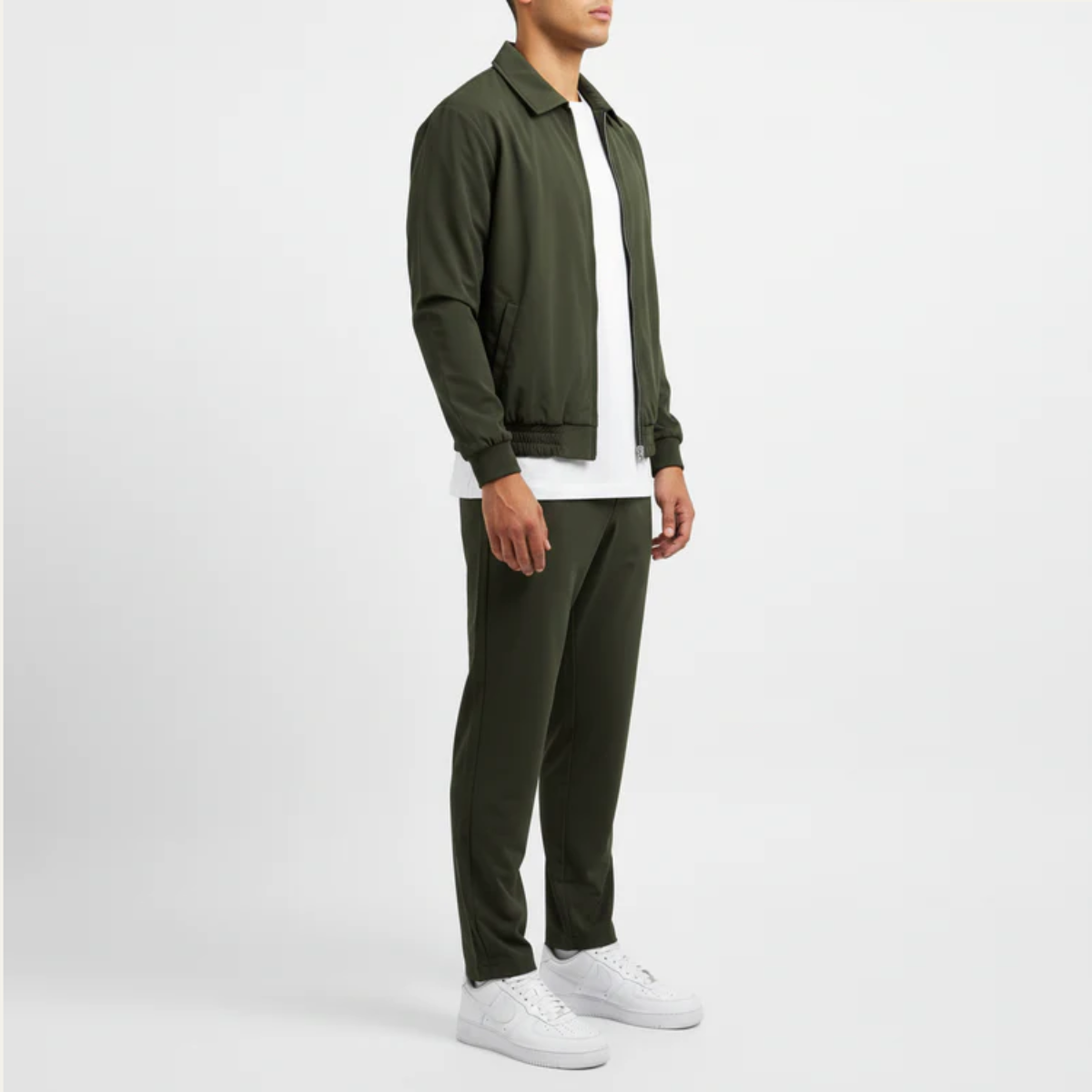 The Reno Men's Premium Tech Tracksuit Set - Army Green