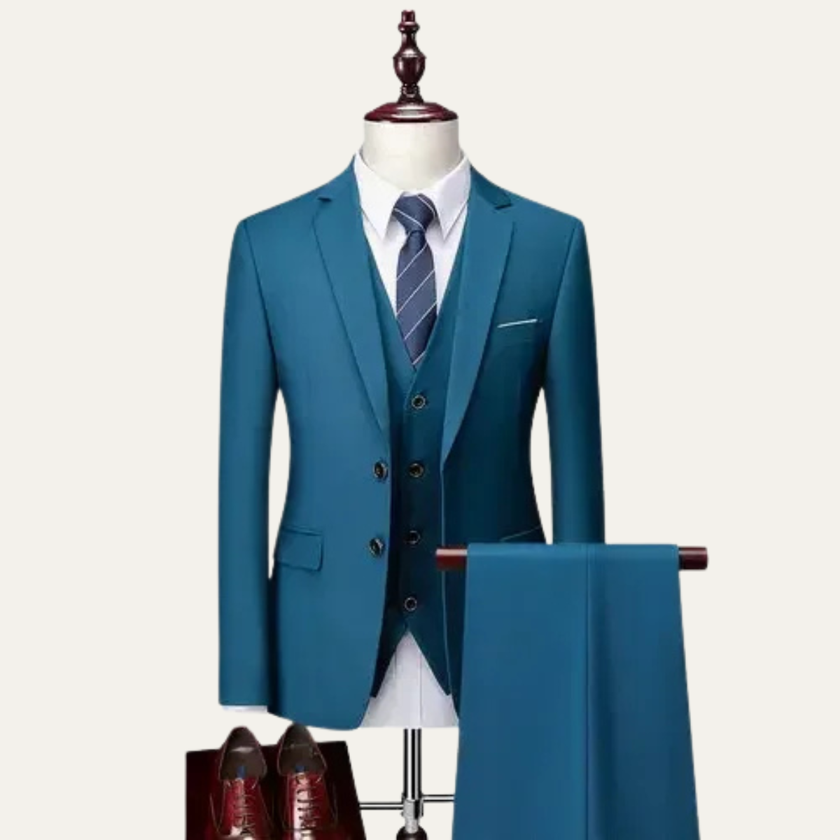 The Ancona Men’s 3 Piece Suit – Elegant Formal Wedding & Business Suit Set
