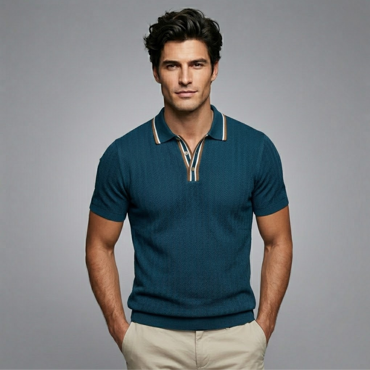 The Lorient Men’s Smart Casual Knitted Polo Shirt