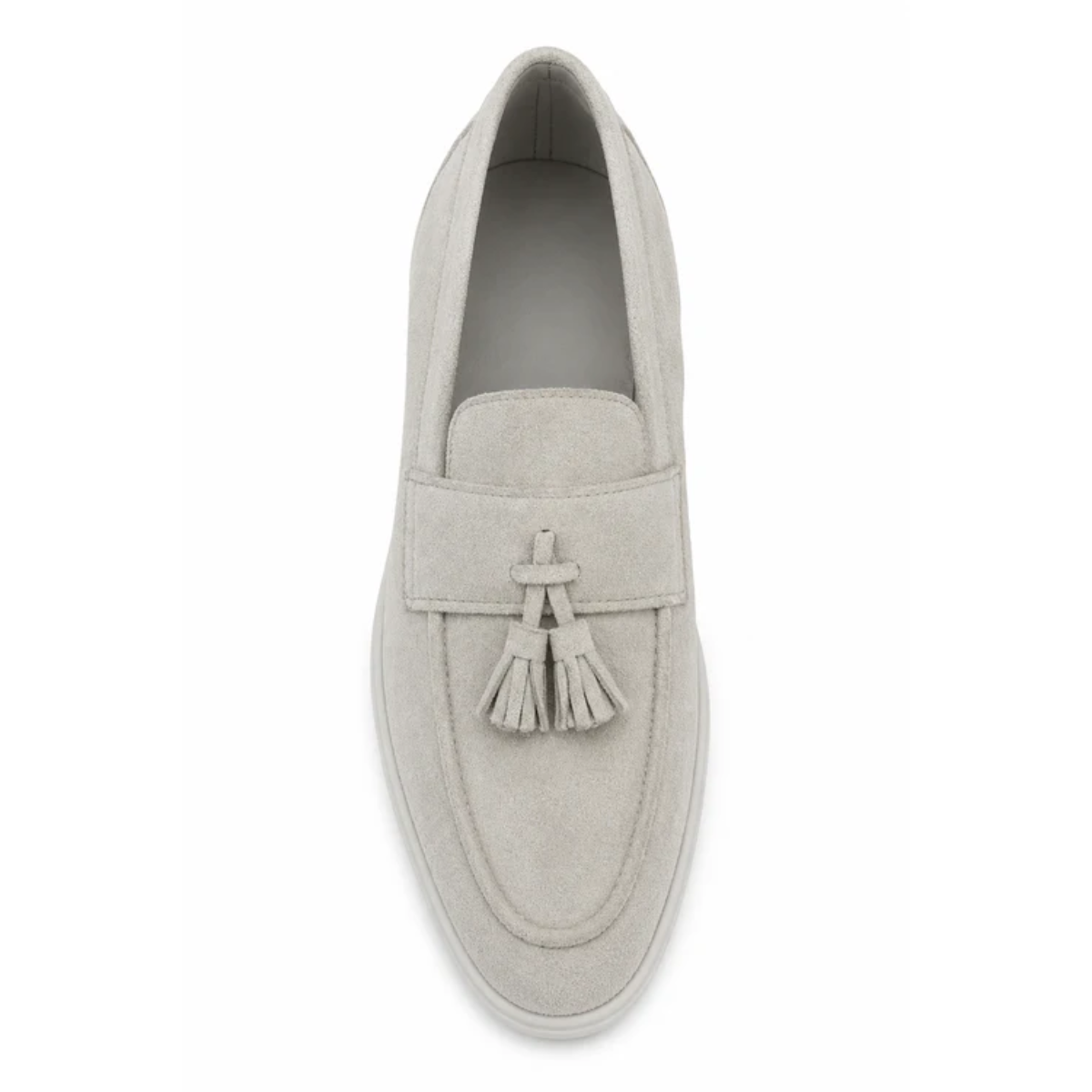 The Prescott Men's Suede Tassel Slip On Loafers - Grey