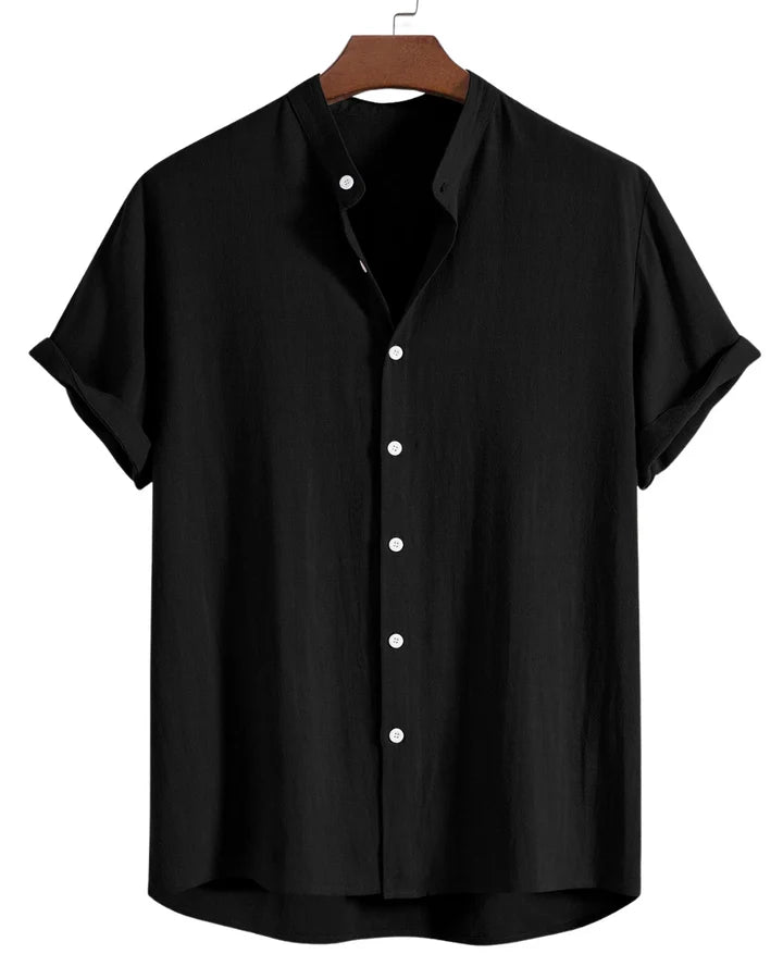 The Brentwood Men's Short Sleeve Linen Shirt & Drawstring Trousers Set