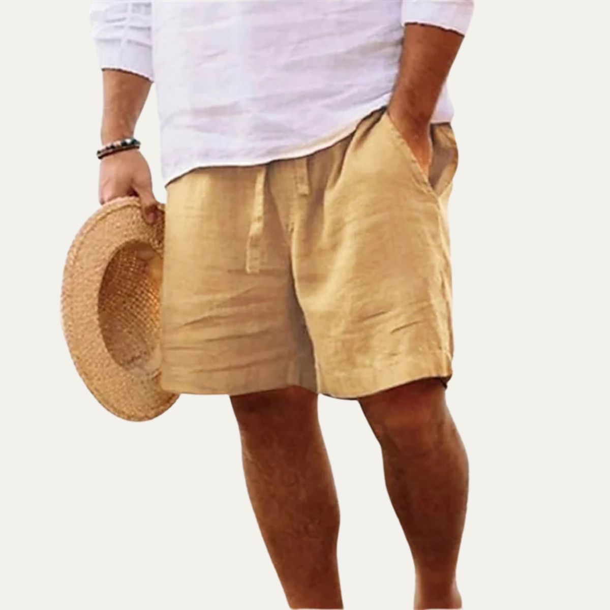 The Hatfield Men’s Soft Linen Drawstring Shorts