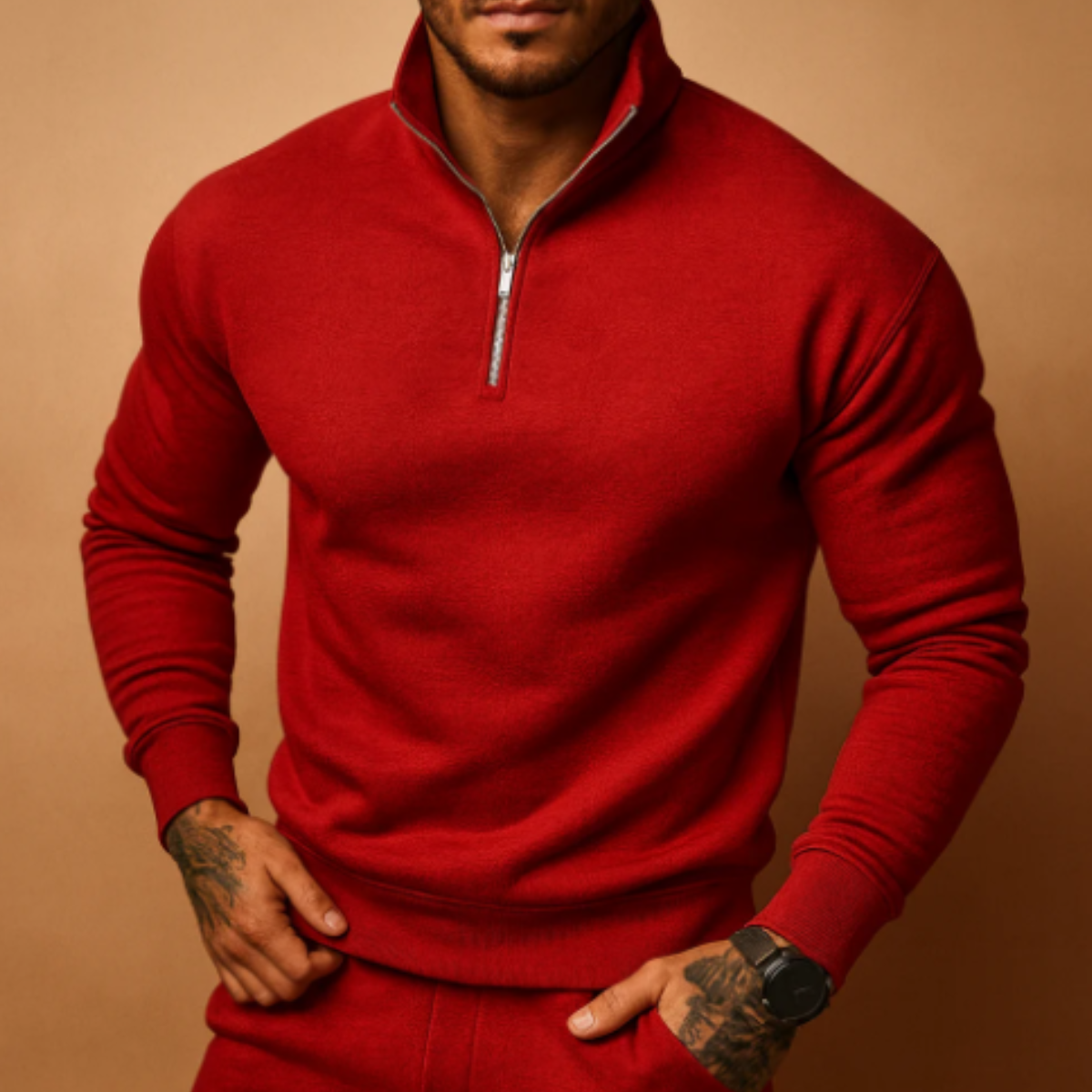 The Lexington Men’s Half Zip Knitted Jumper
