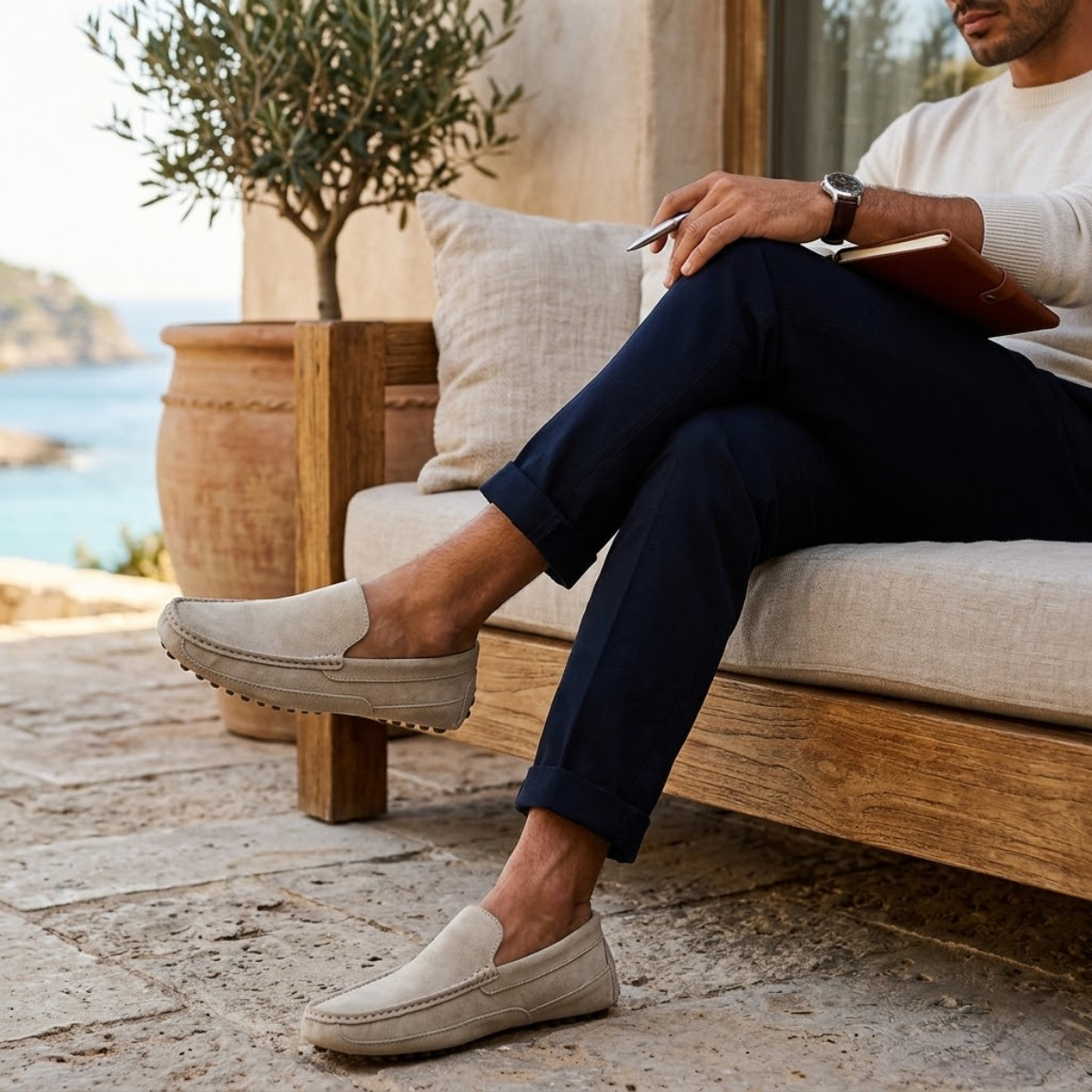 The Epsom Men’s Trendy Suede Leather Slip-On Loafers