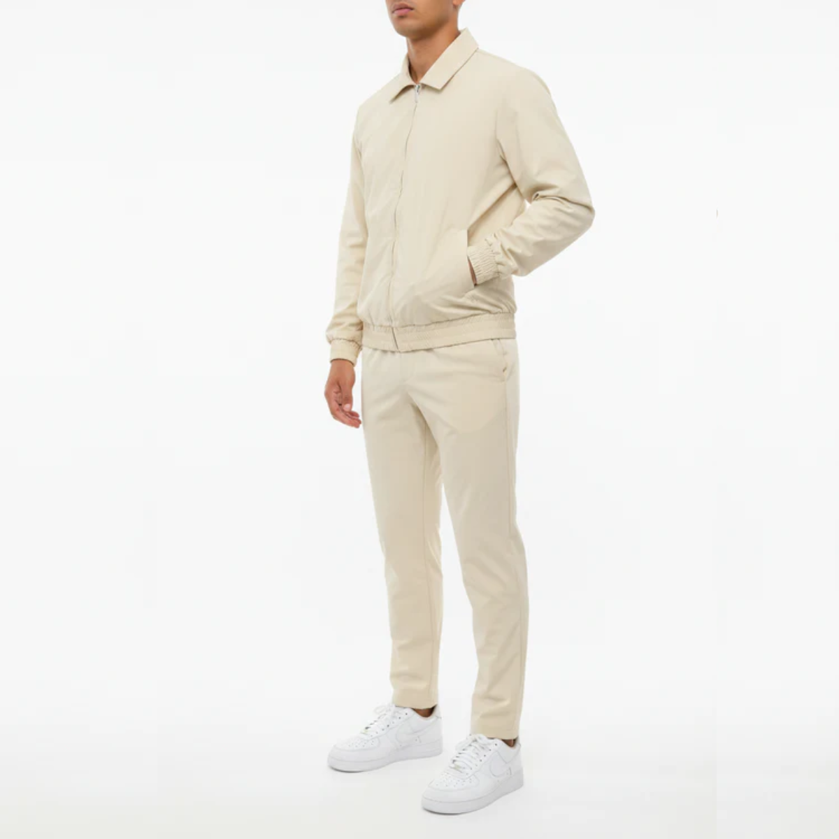 The Reno Men's Premium Tech Tracksuit Set - Beige
