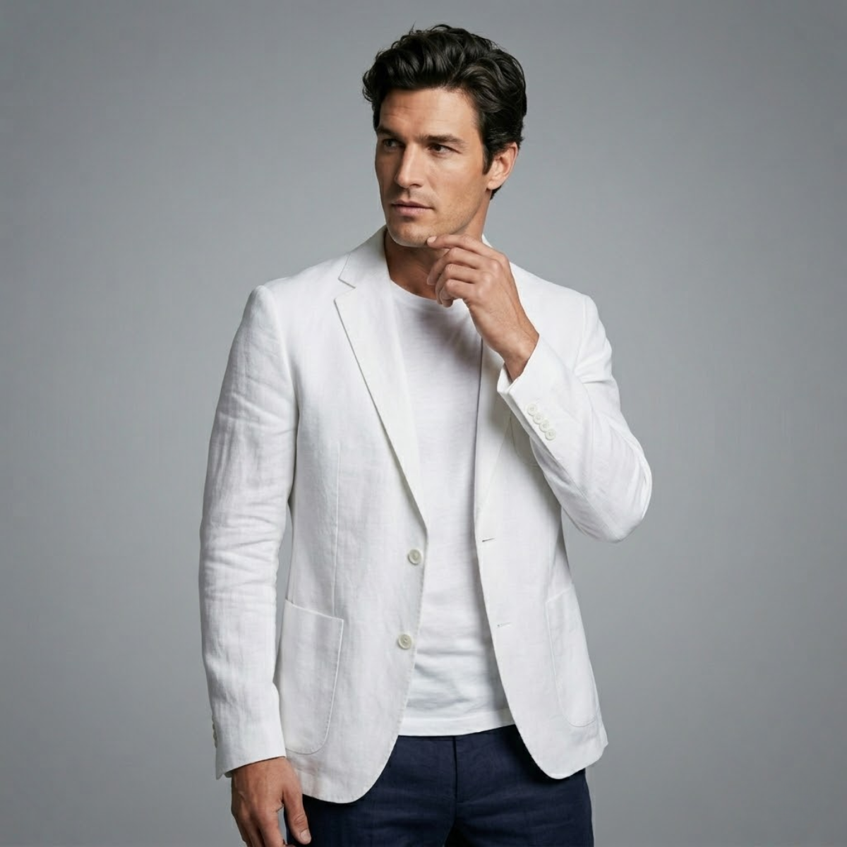 The Dalton Men's Linen Blazer Jacket