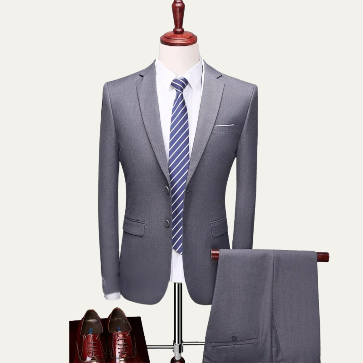 The Recanati Men’s 2 Piece Suit – Trendy Formal Wedding & Business Suit Set