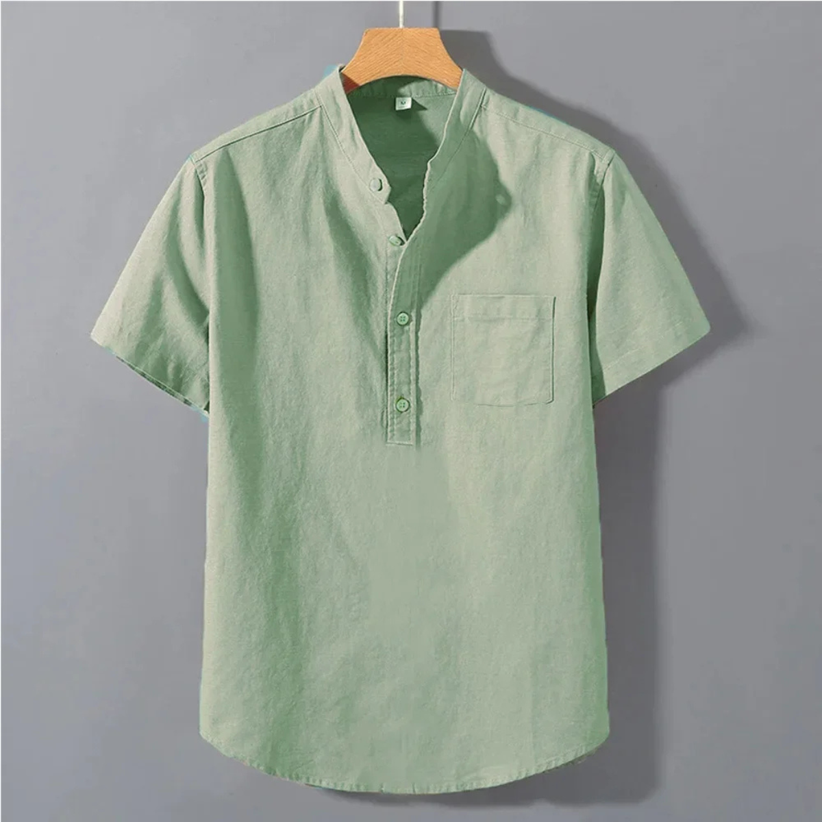 The Chesterfield Men’s Breathable Cotton Linen Short Sleeve Shirt