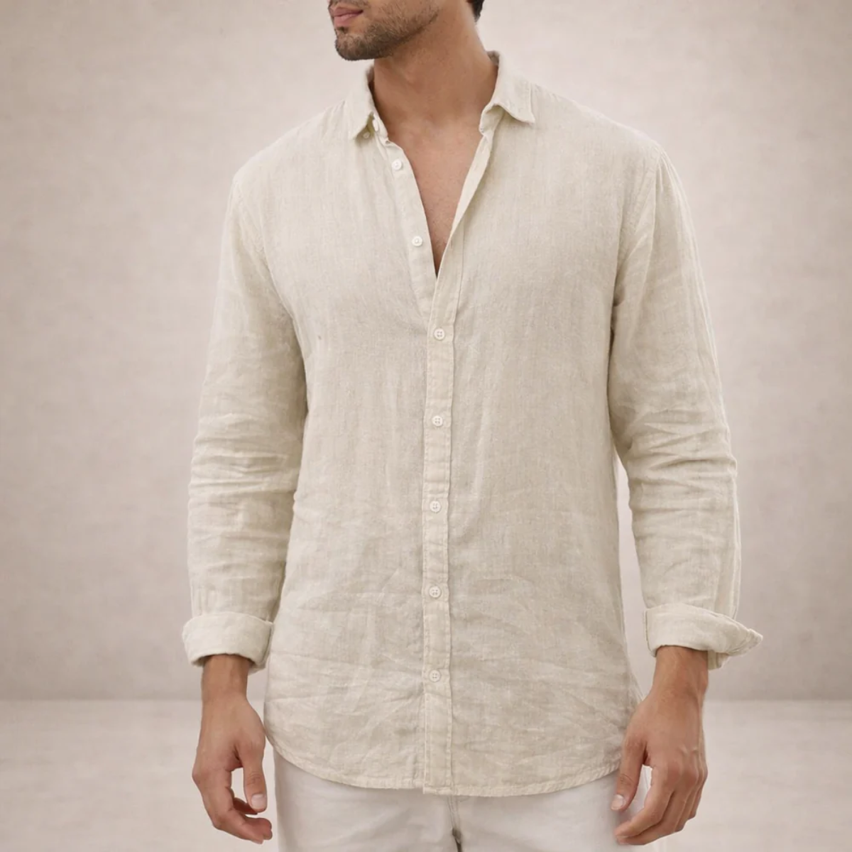 The Ravenna Men's Relaxed Fit Linen Button Up Shirt