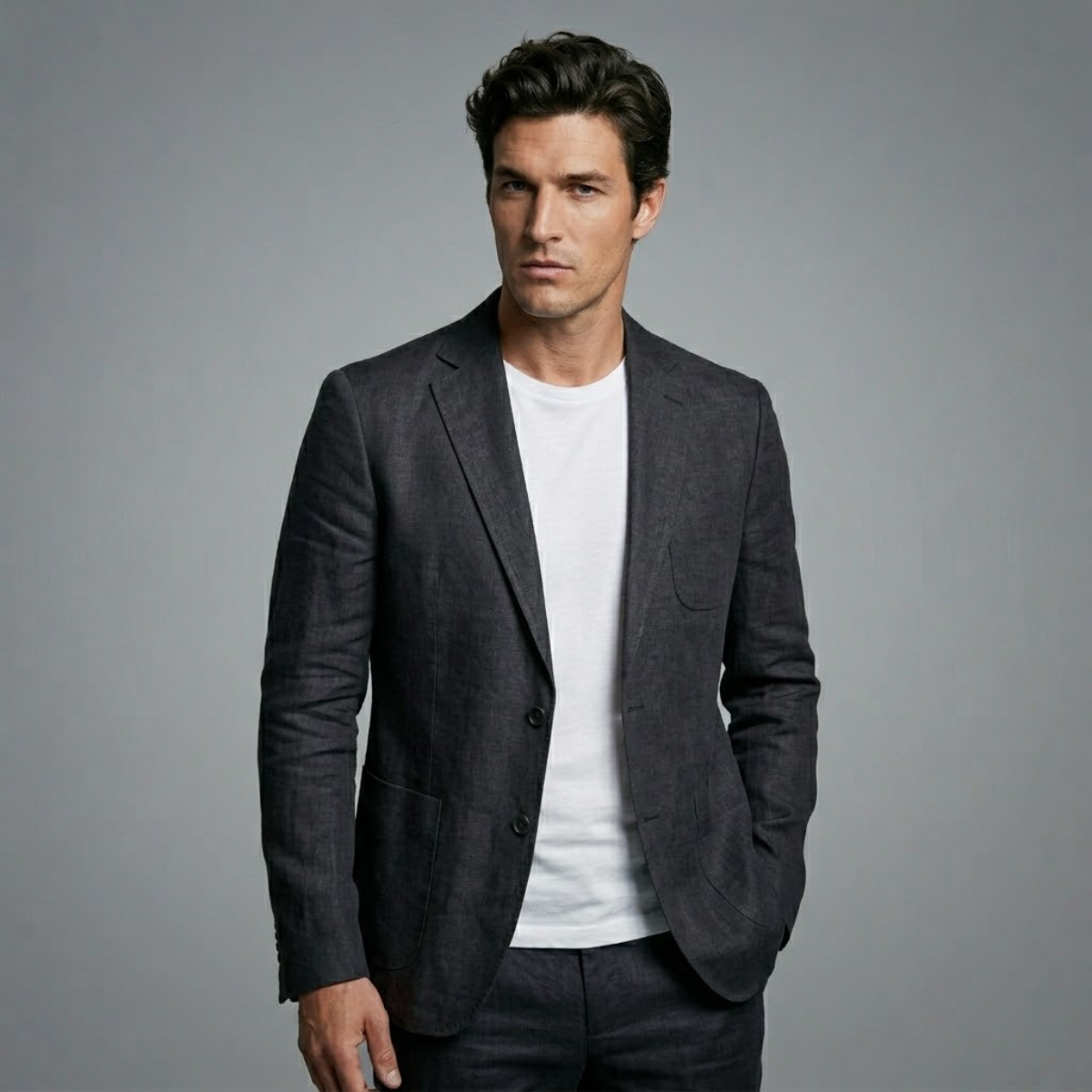 The Dalton Men's Linen Blazer Jacket