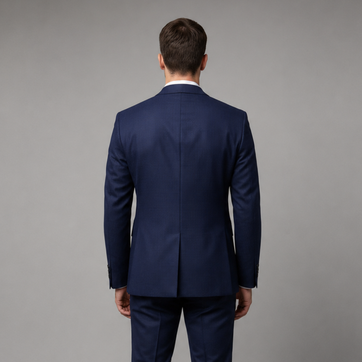 The Henderson Men's Smart Slim Fit Business Blazer - Navy Blue