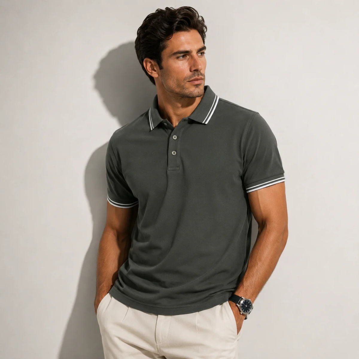 Men’s Smart Casual Cotton Polo Shirt