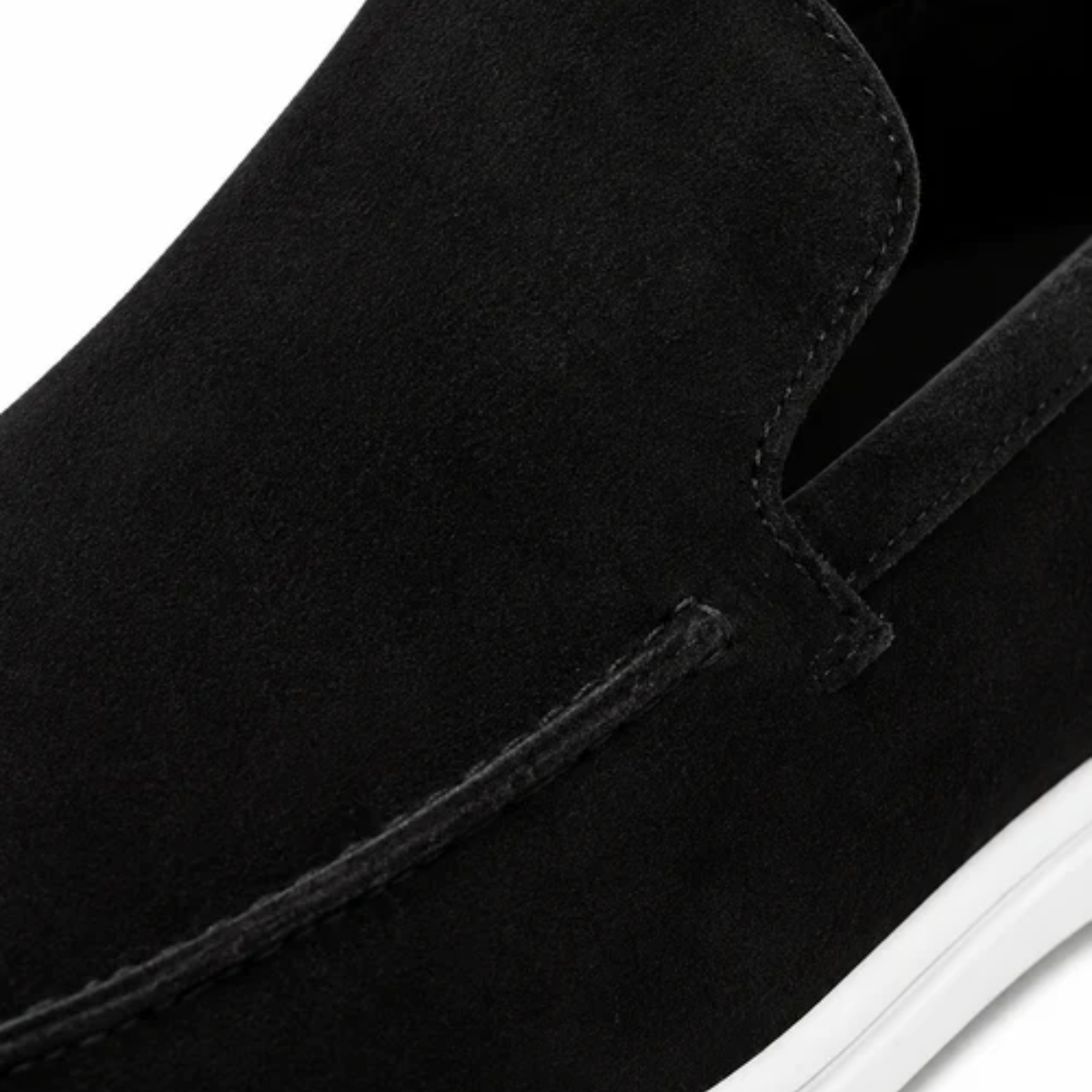 The Sheridan Men's Lightweight Slip On Suede Loafers - Black