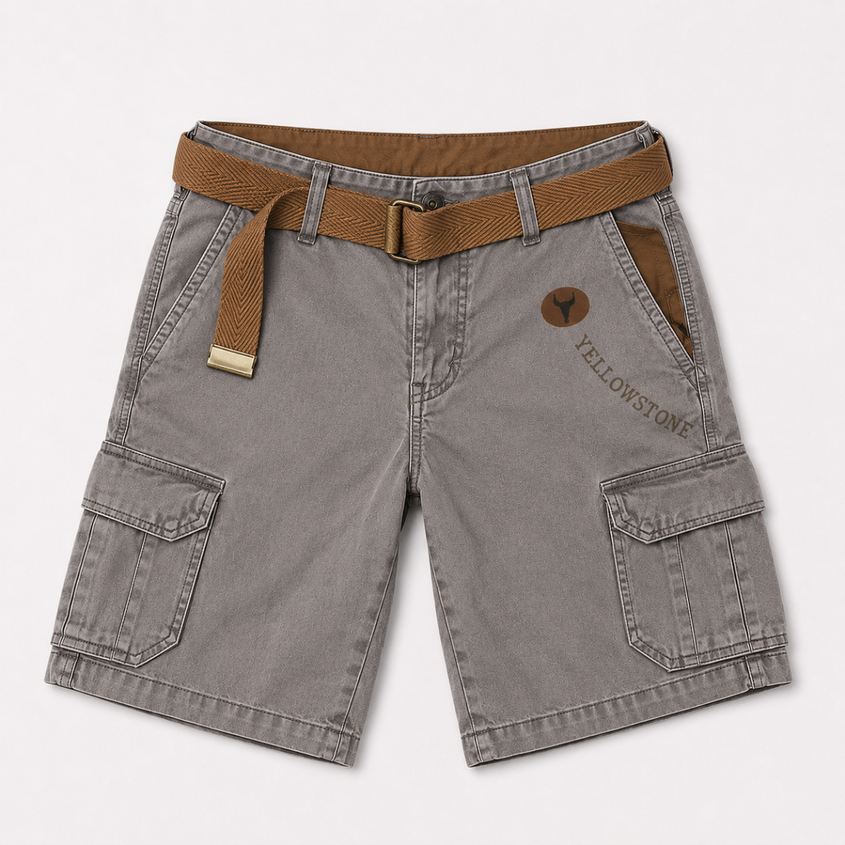 Men’s Multi Pocket Tactical Cargo Shorts with Belt