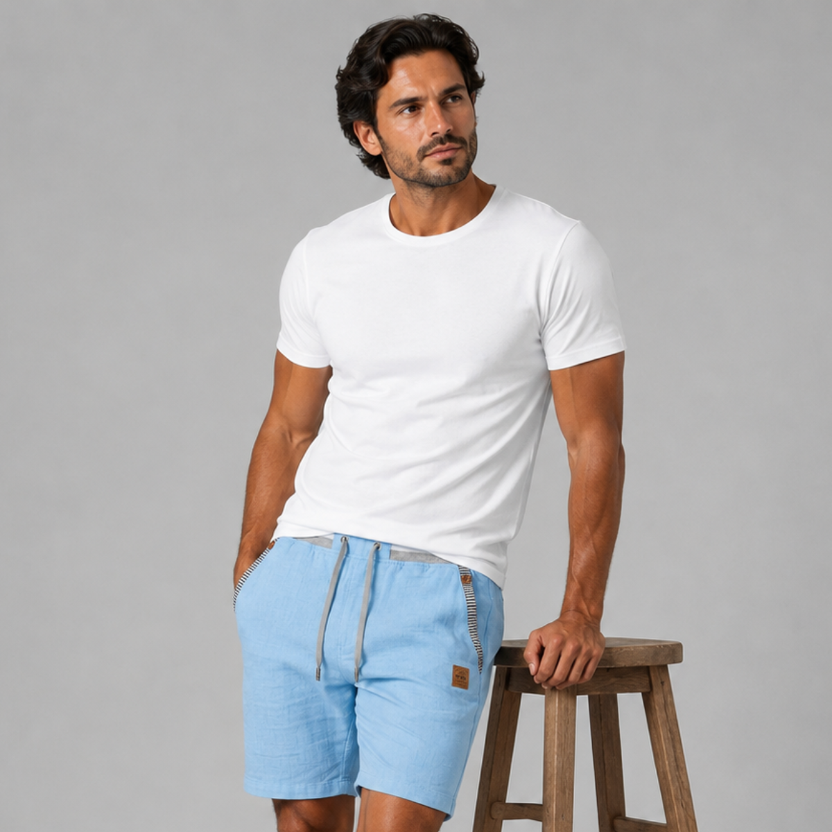The Sacramento Men's Drawstring Linen Summer Shorts