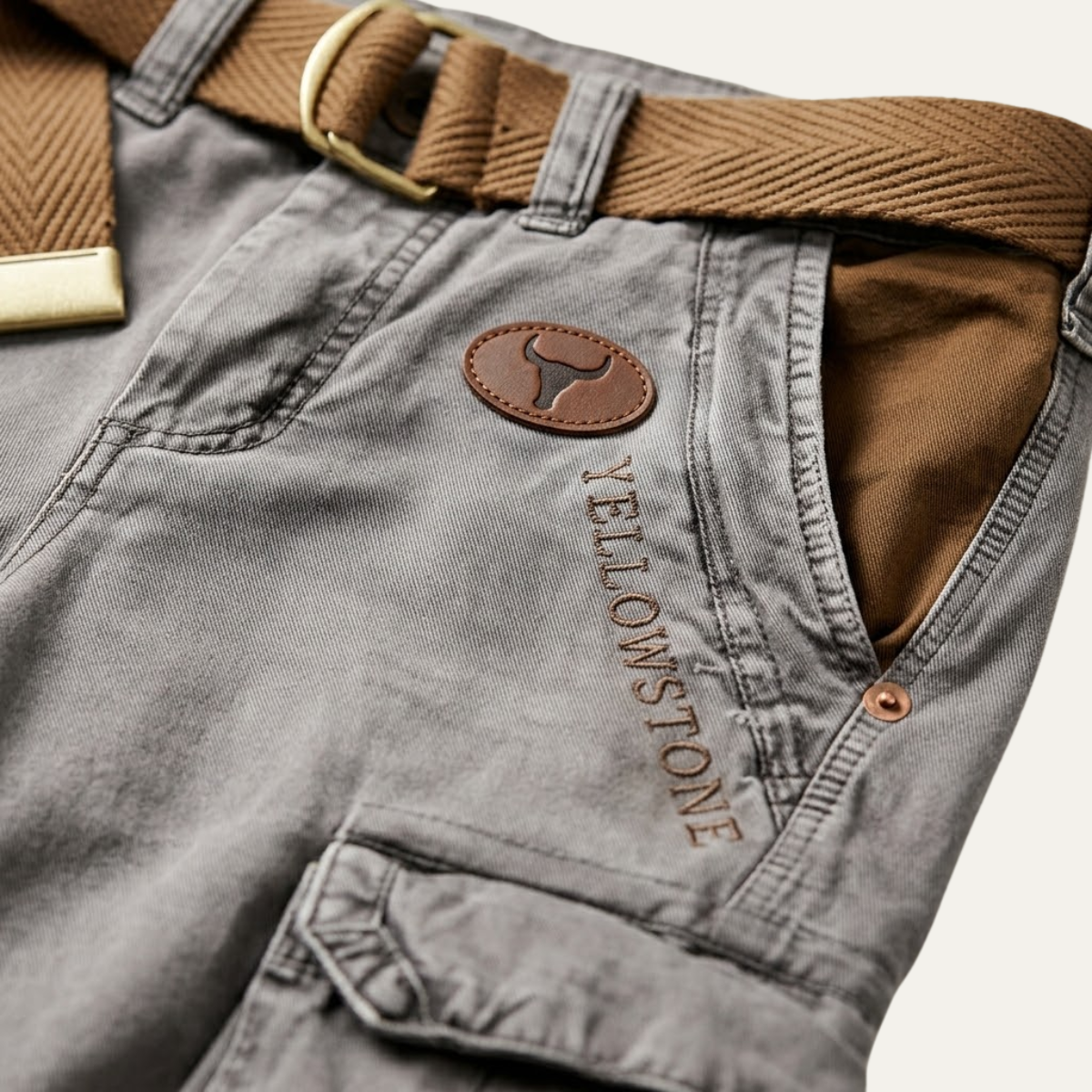 Men’s Multi Pocket Tactical Cargo Shorts with Belt