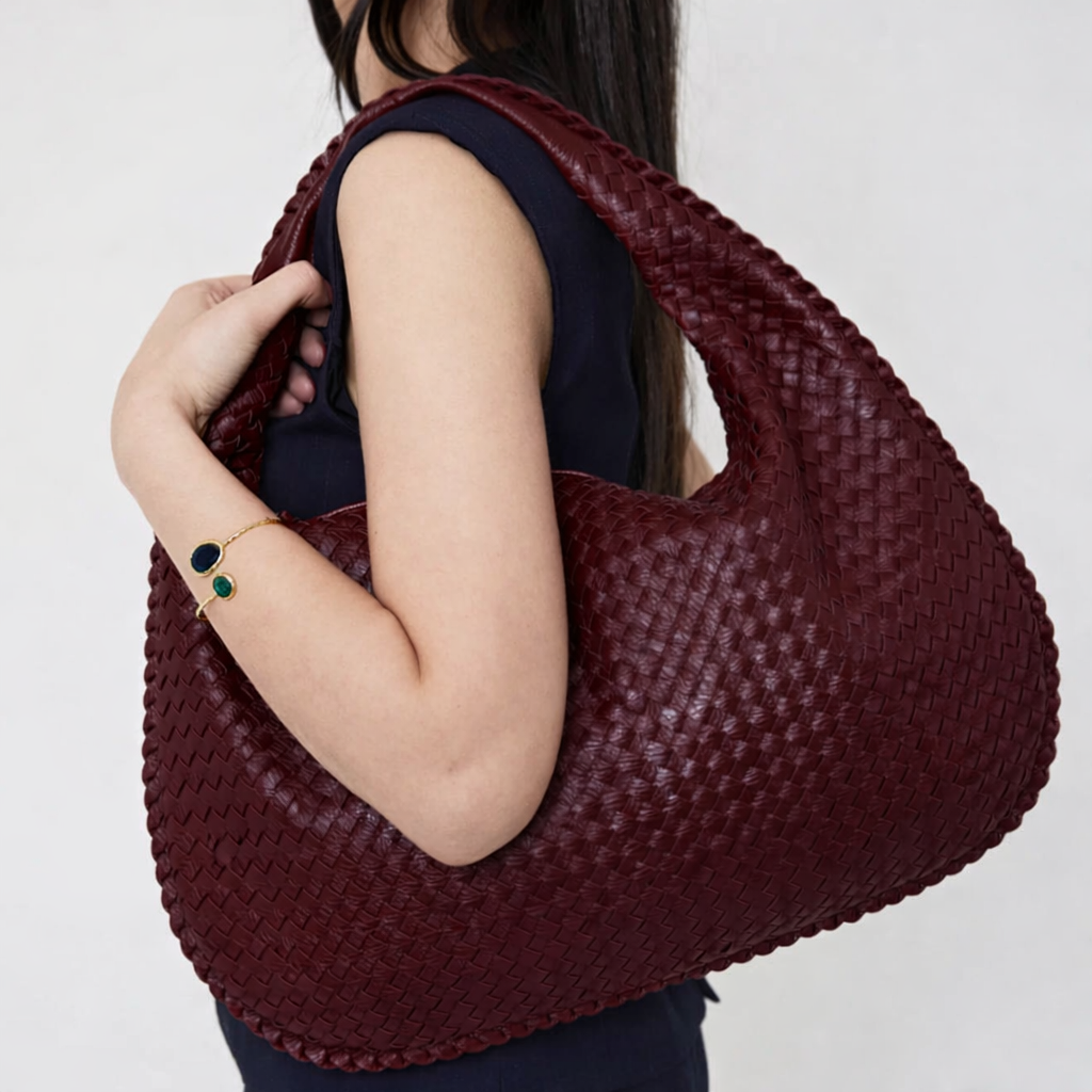 Woven Tote Bag – Paris Style Shoulder Bag for Women