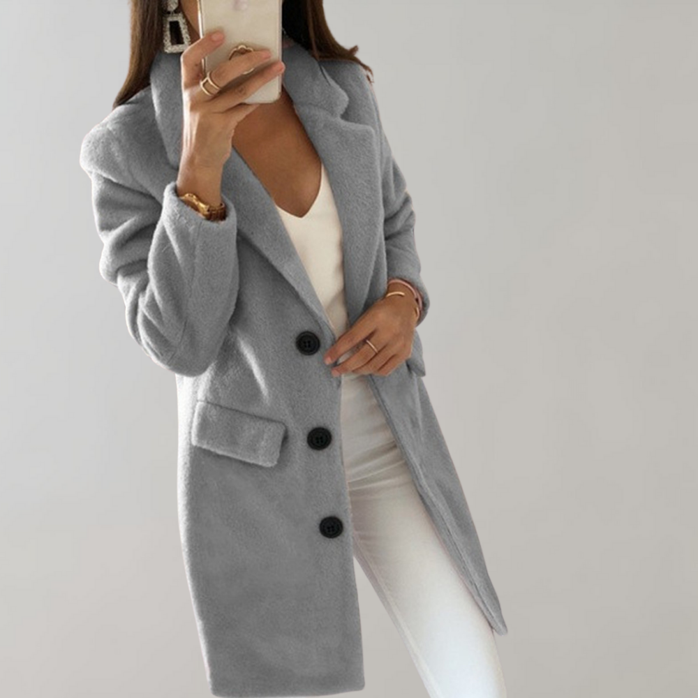 Women's Extended Blazer with Front Buttons