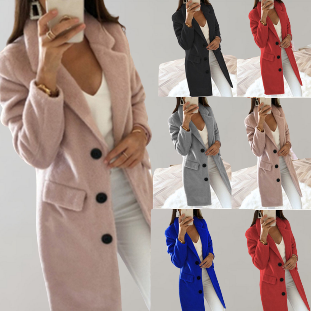 Women's Extended Blazer with Front Buttons