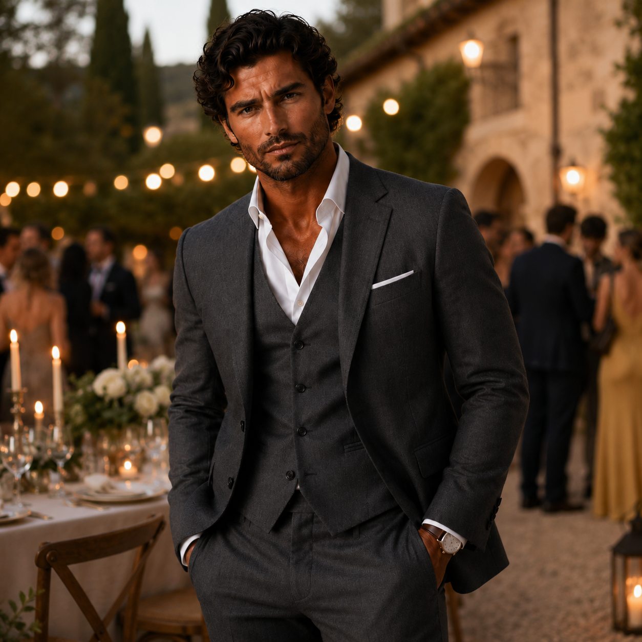 Men’s 3 Piece Suit | The Pesaro | Slim Fit Formal Wedding & Business Suit Set
