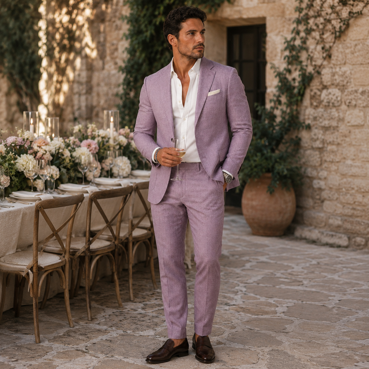 The Danforth Men’s Slim Fit Two Piece Elegant Suit Set