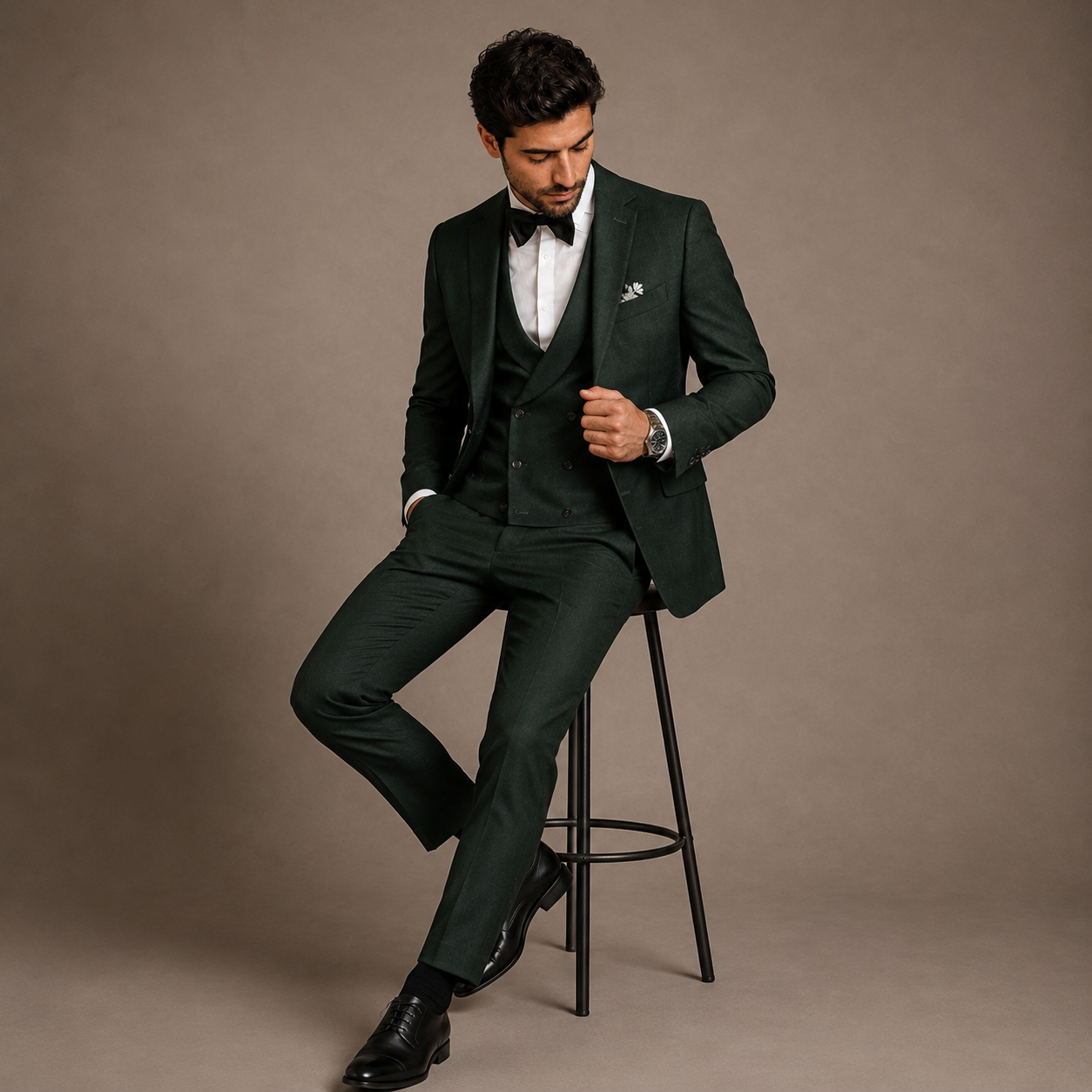 The Remington Men’s 3 Piece Slim Fit Tuxedo Suit Set – Formal Wedding & Business Suit