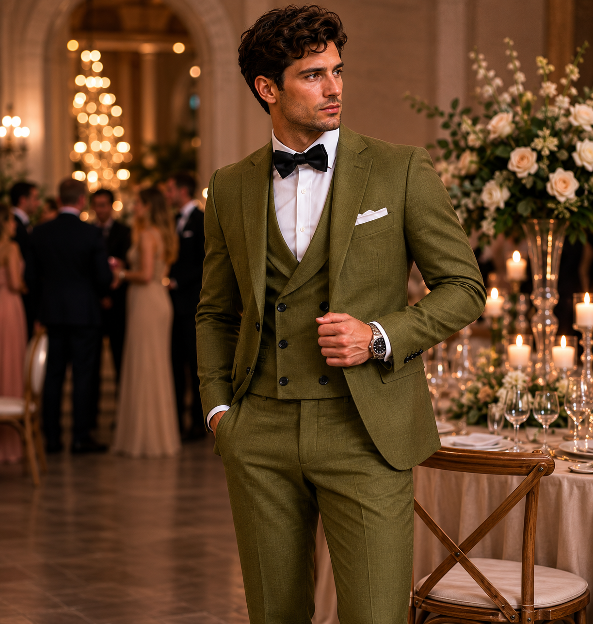 Men’s Slim Fit Set – Two Piece Business Wedding Suit