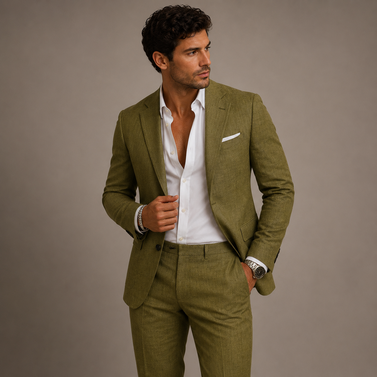 Men’s Slim Fit Set – Two Piece Business Wedding Suit