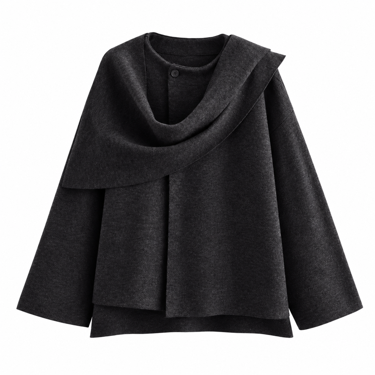 Women's Parka with Attached Scarf
