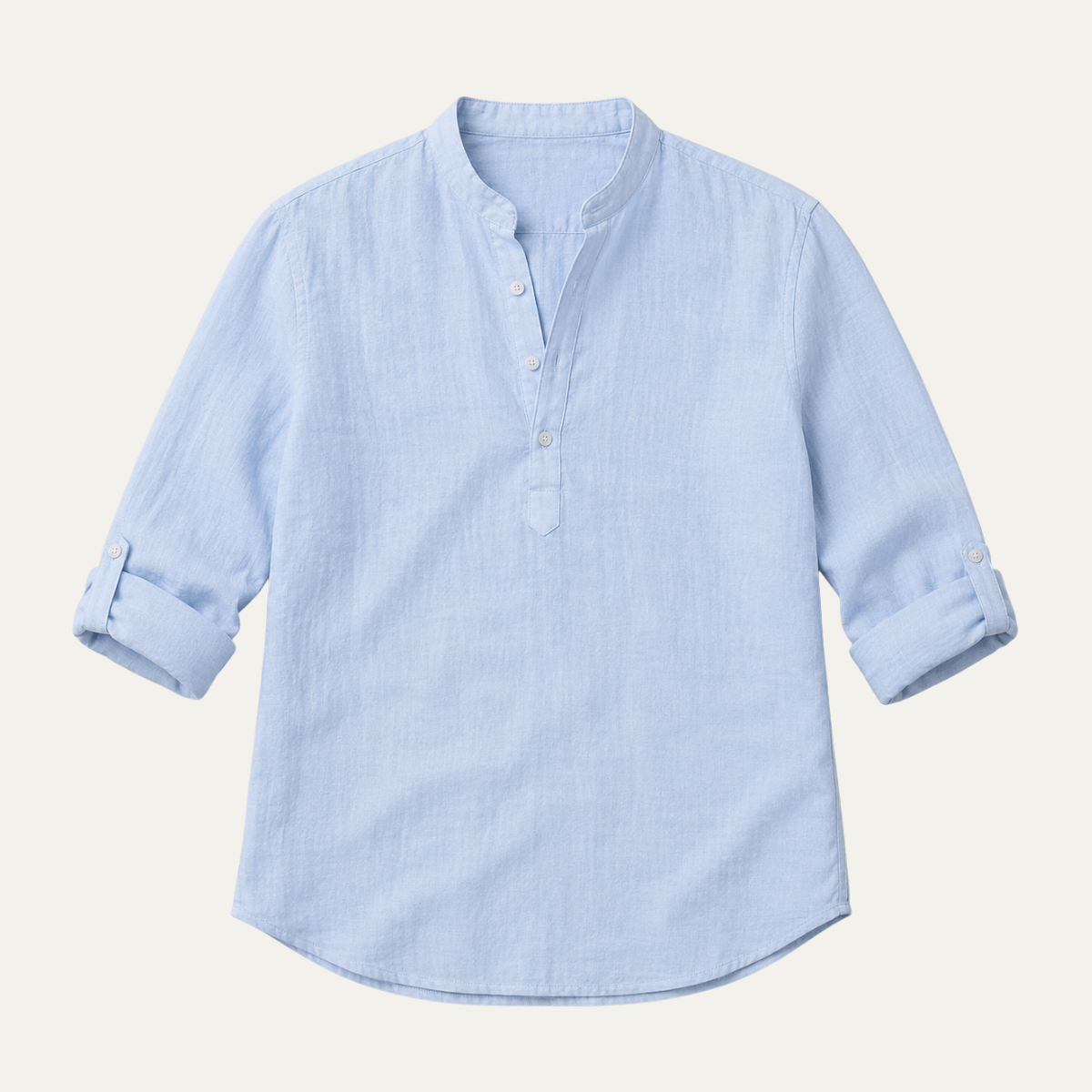 The Bolzano Men's Relaxed Fit Linen Henley Shirt