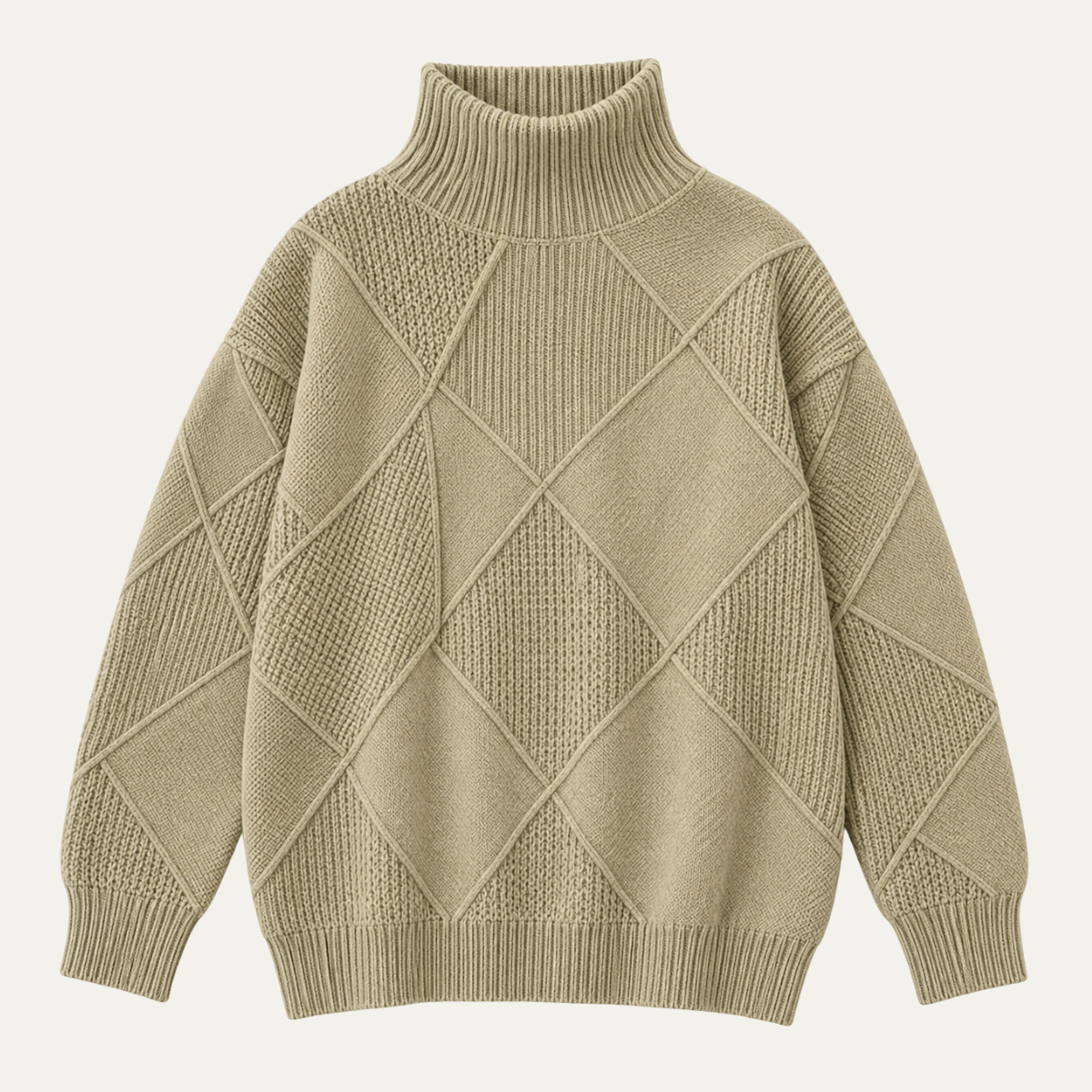 Women's Ribbed Jumper – High Neck Knitted Jumper