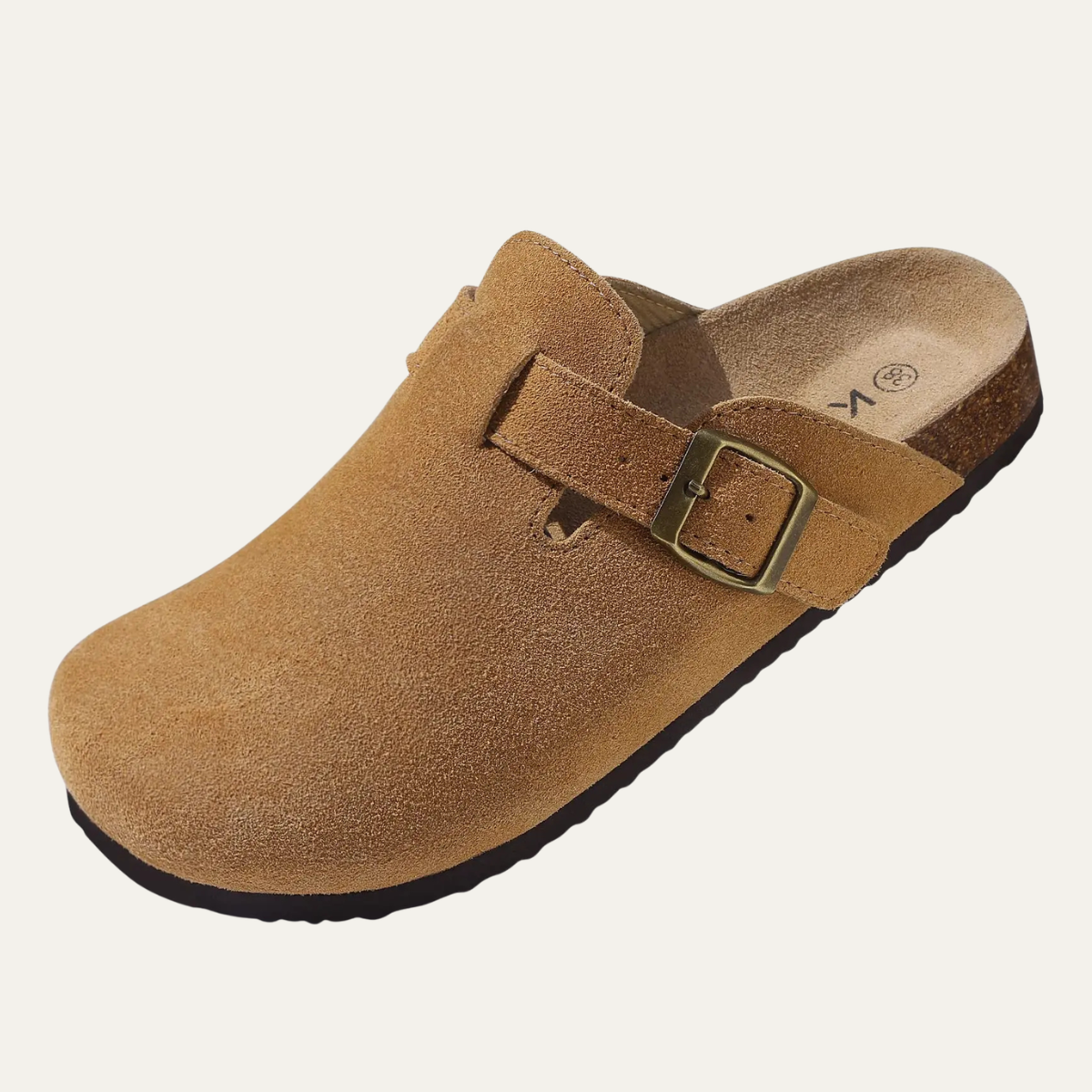The Bankside Men's Suede Buckle Cork Clogs