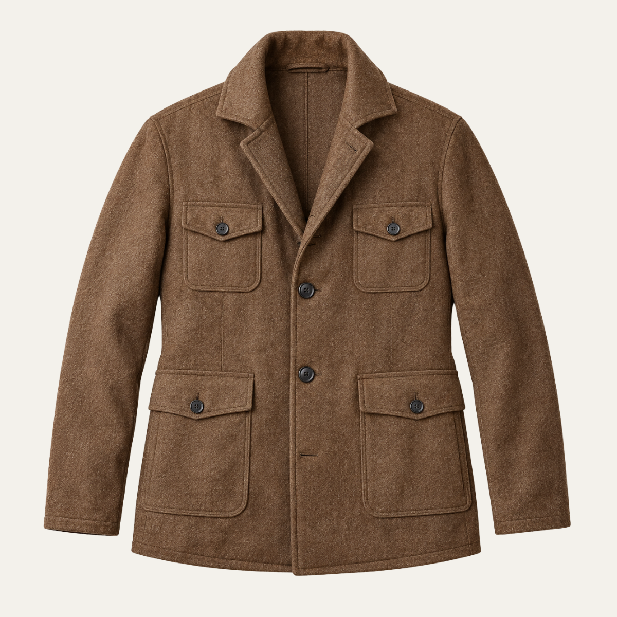 The Regent Men's Multi Pocket Wool Blend Field Jacket