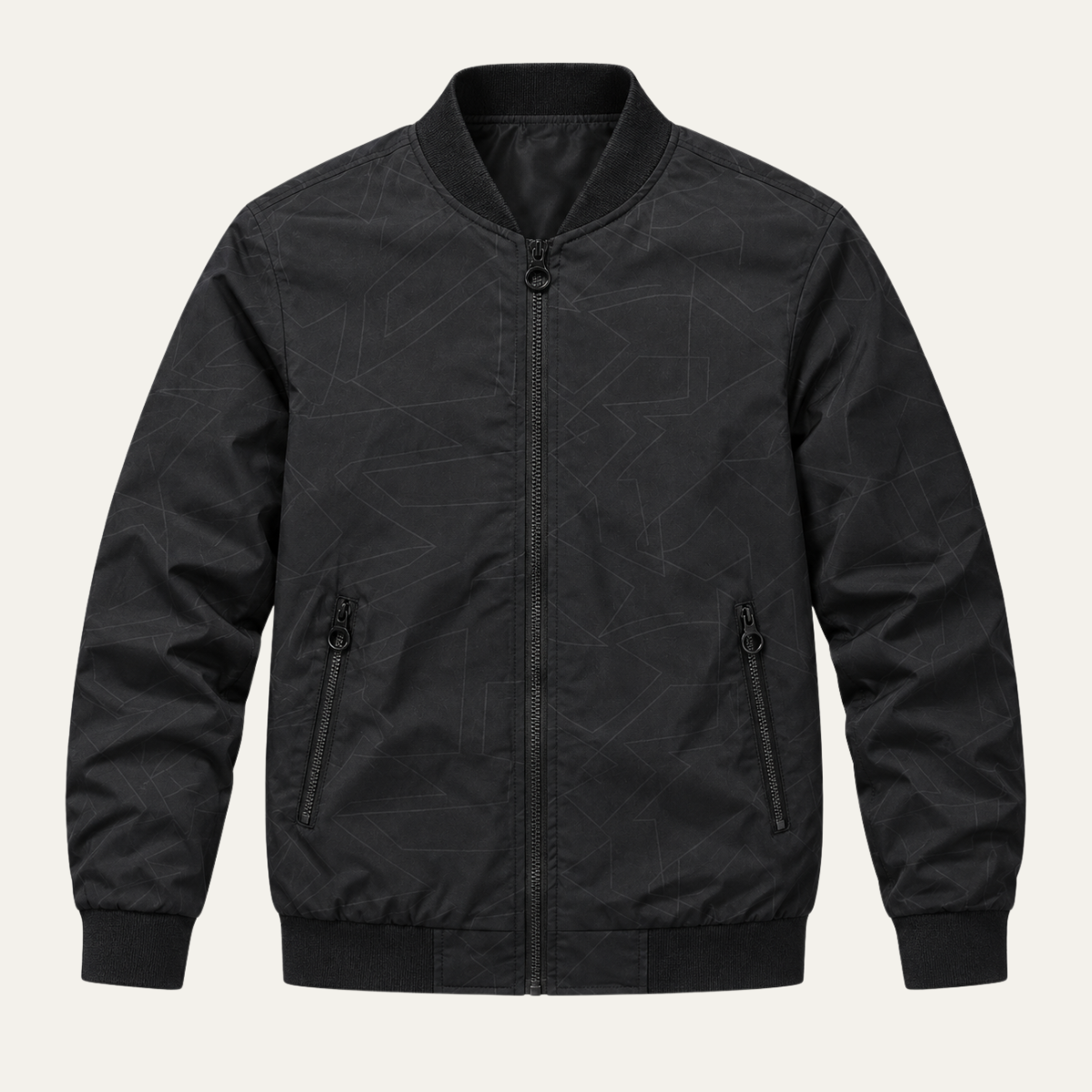 Men's Lightweight Bomber Jacket – Ribbed Collar