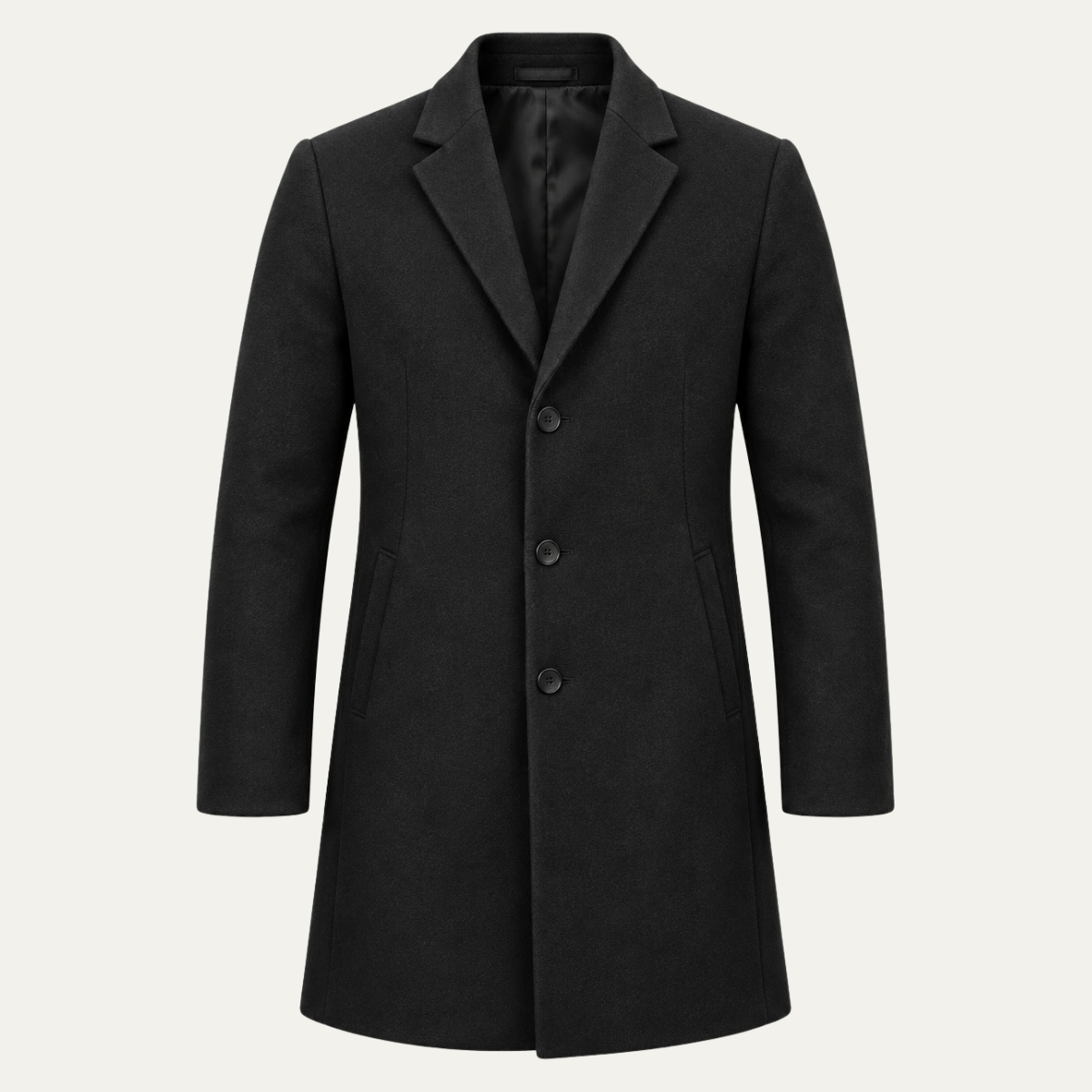 Men's Long Knitted Coat – Open Drape