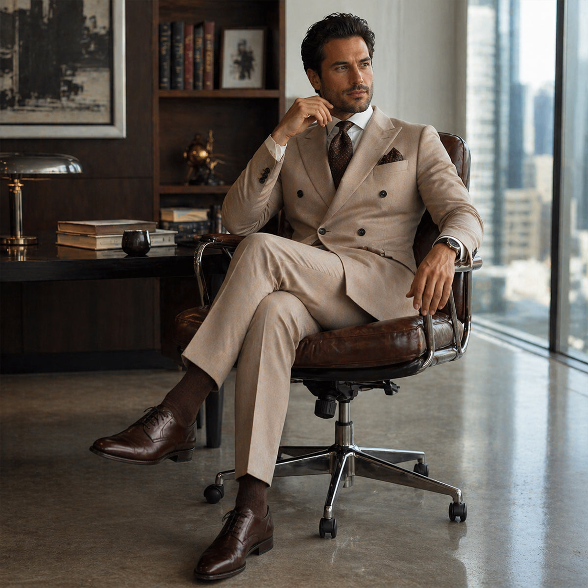 Men’s Double Breasted Suit – The Desenzano - Timeless Formal Jacket and Trousers Set (kopie)