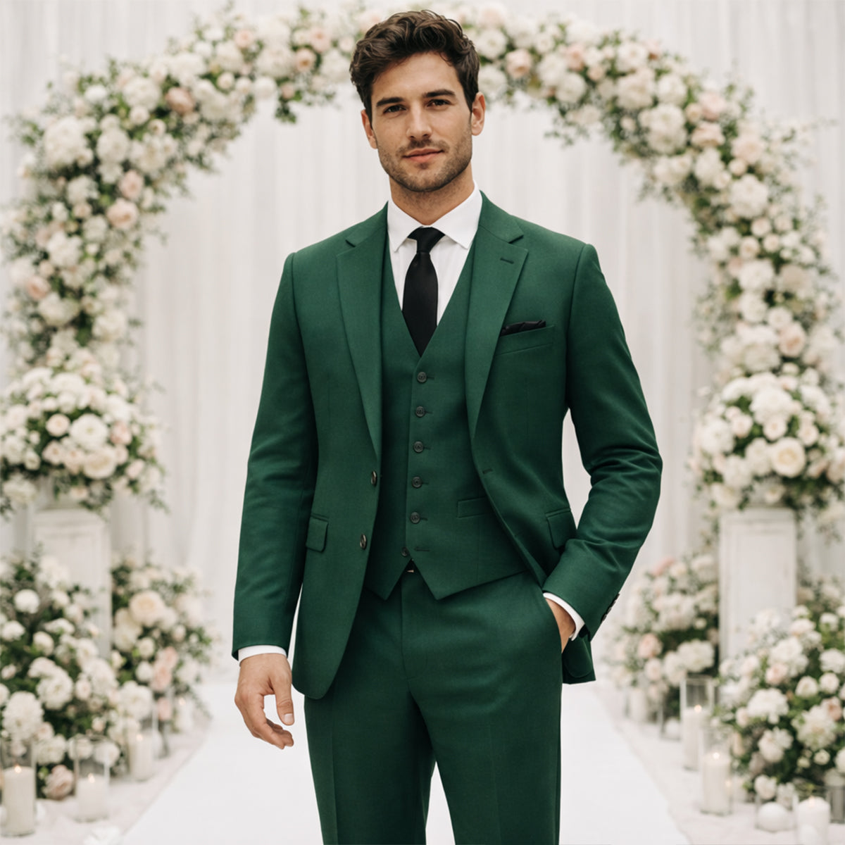 The Montalcino Men’s Luxury 3 Piece Set - Jacket, Gilet & Trousers