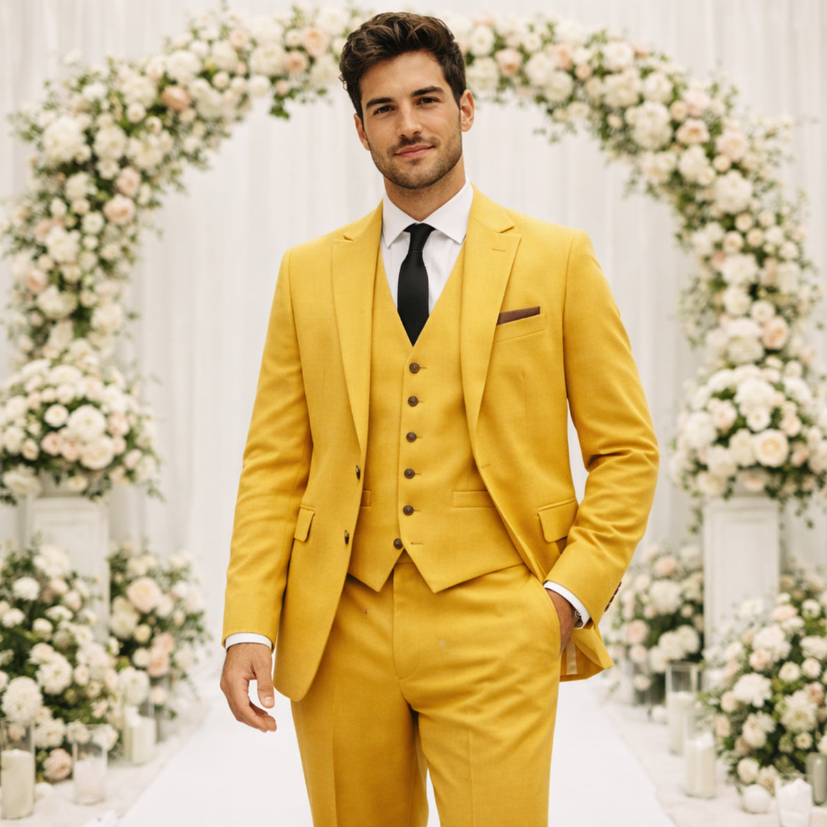 The Montalcino Men’s Luxury 3 Piece Set - Jacket, Gilet & Trousers