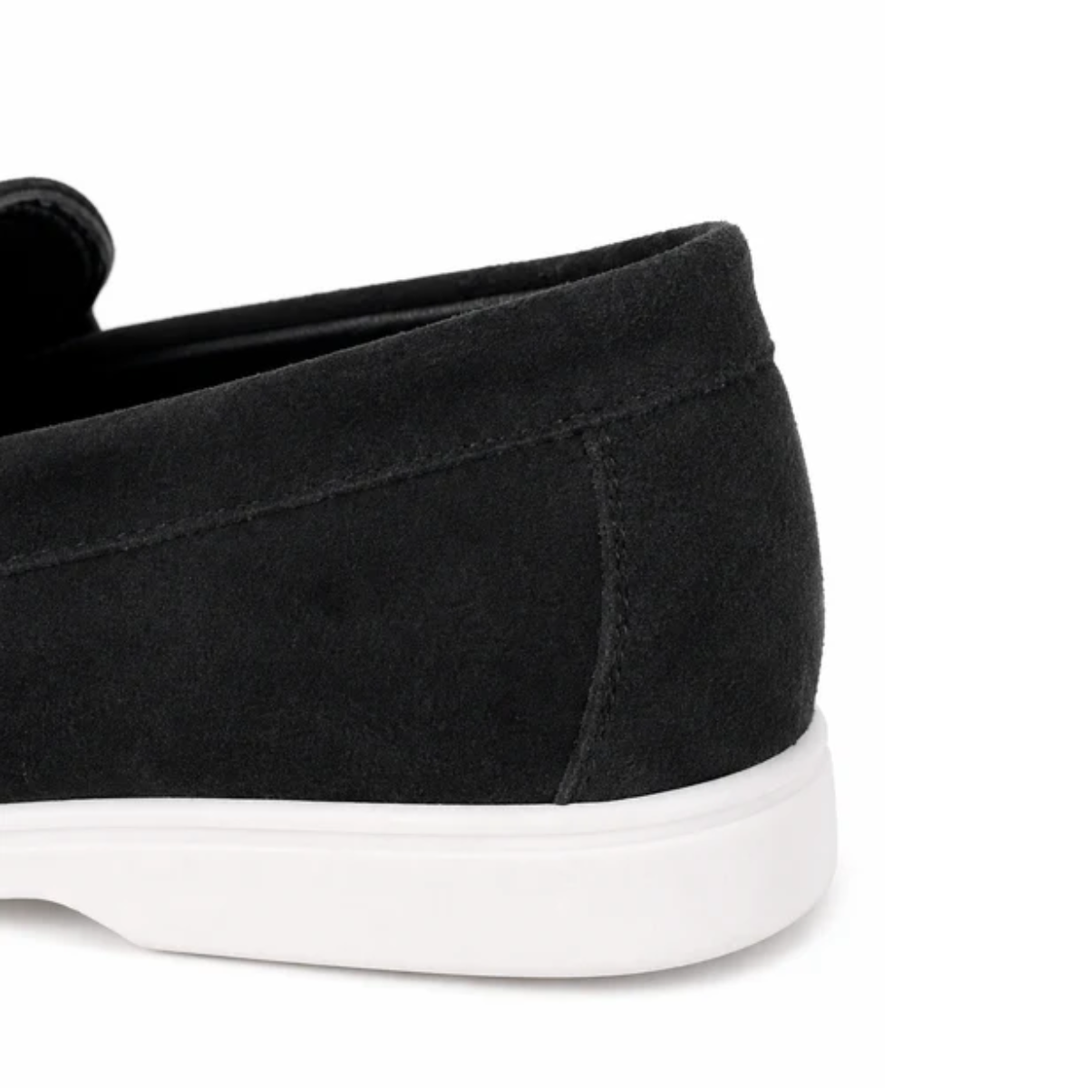 The Prescott Men's Suede Tassel Slip On Loafers - Black