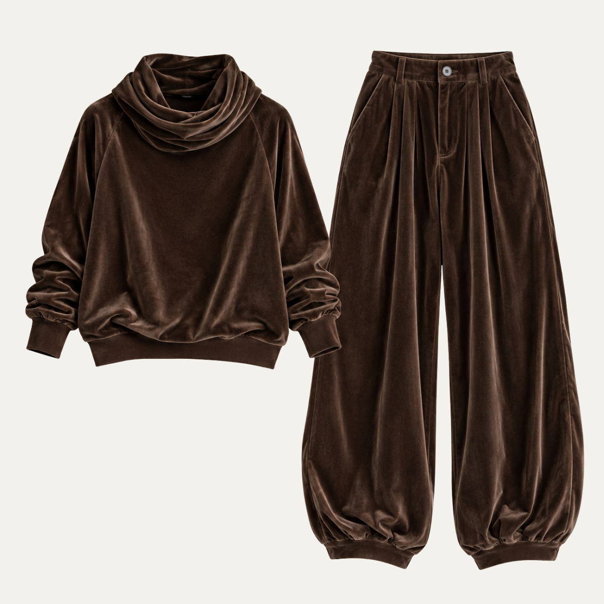 Women's Velvet Two Piece Lounge Set