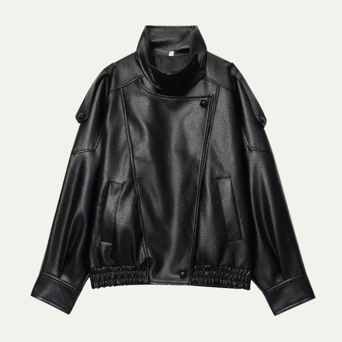 Women's Black Faux Leather Jacket