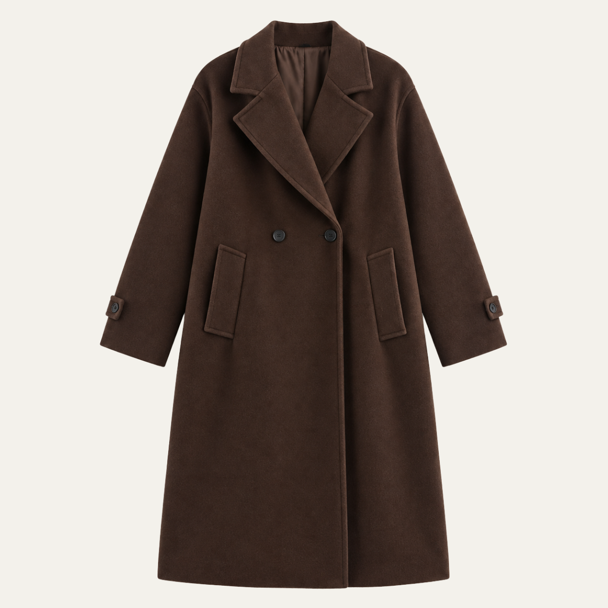 Women's Brown Wool Winter Coat