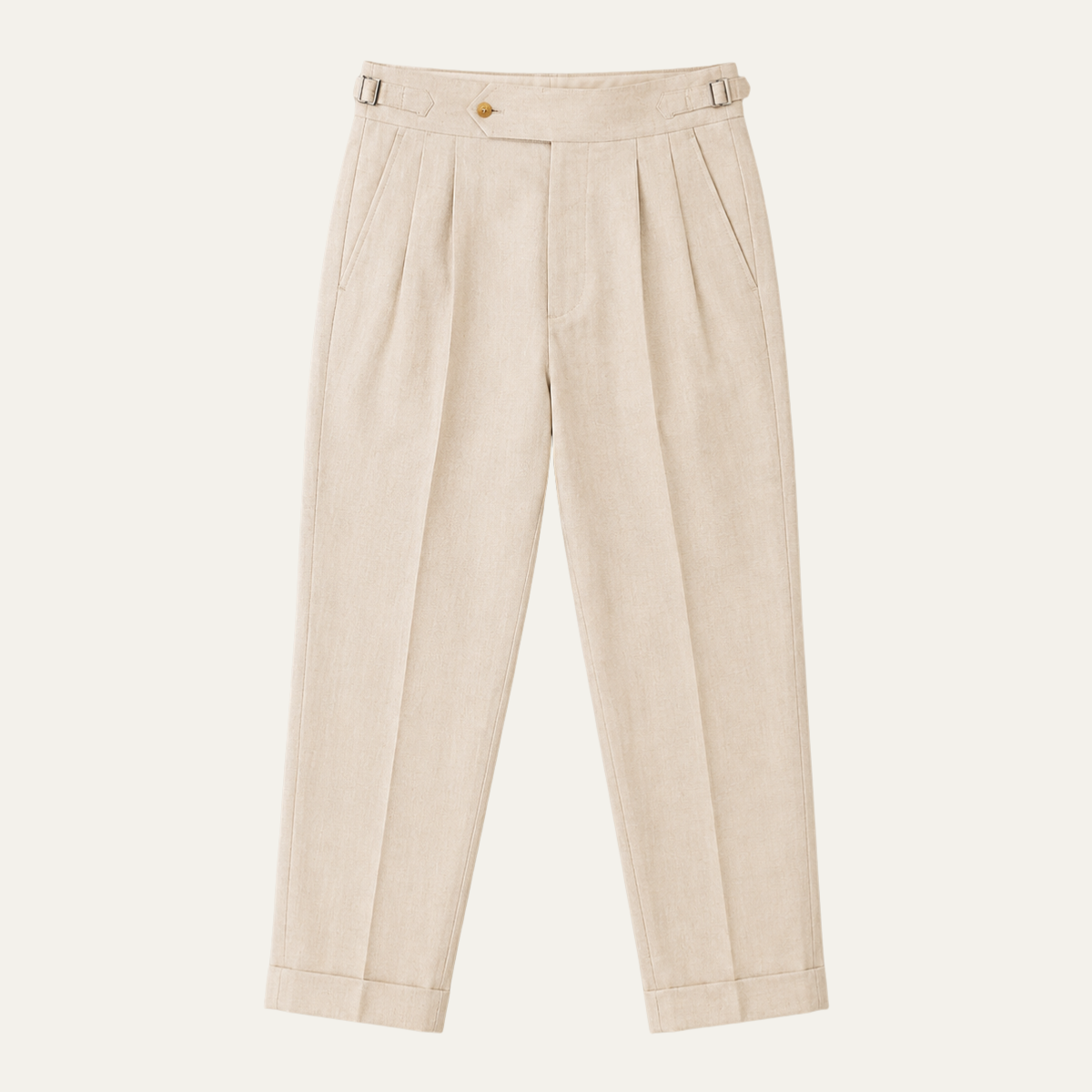 The Laguna Men's Pleated Tailored Linen Trousers