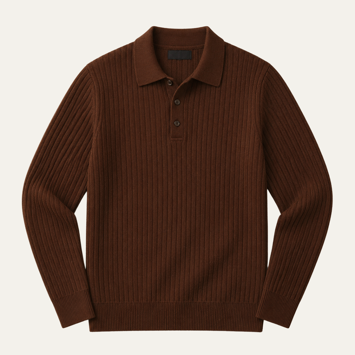 The Wayzata Men's Ribbed Knit Collar Polo Shirt