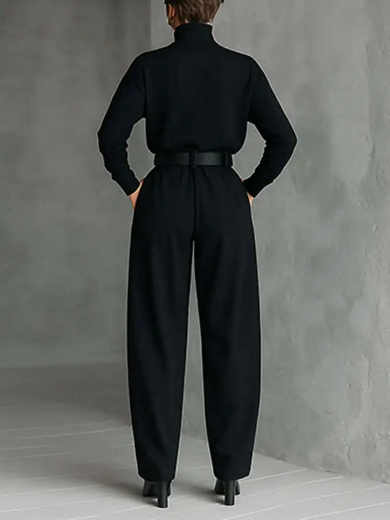 Women's Turtleneck and Skirt Two Piece